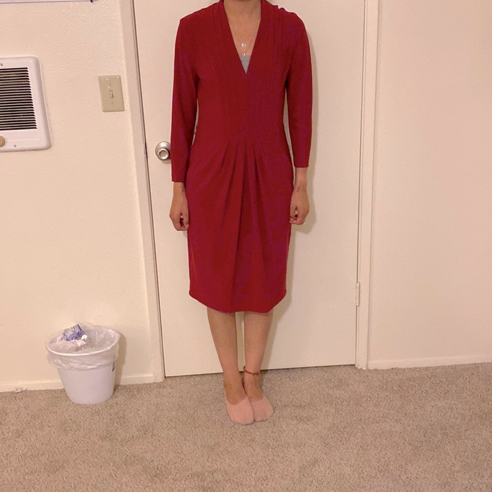 Burgundy dress